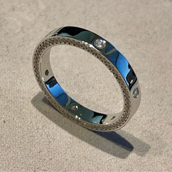 925 Sterling Silver Geometric Minimalist Band Ring - Picture 8 of 8